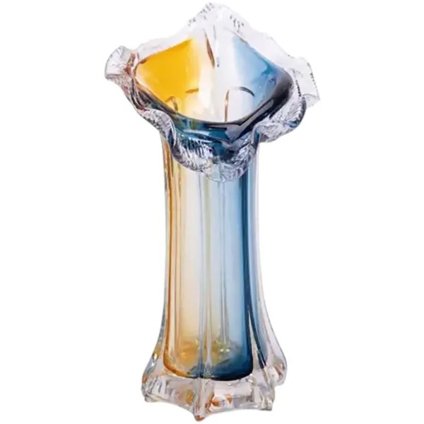 Фото - Ваза Yiwu Crystal Coast 29 см желто-синий (HP-9-4)